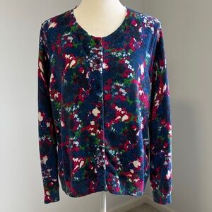Talbots petite Multicolored Print Cardigan LP